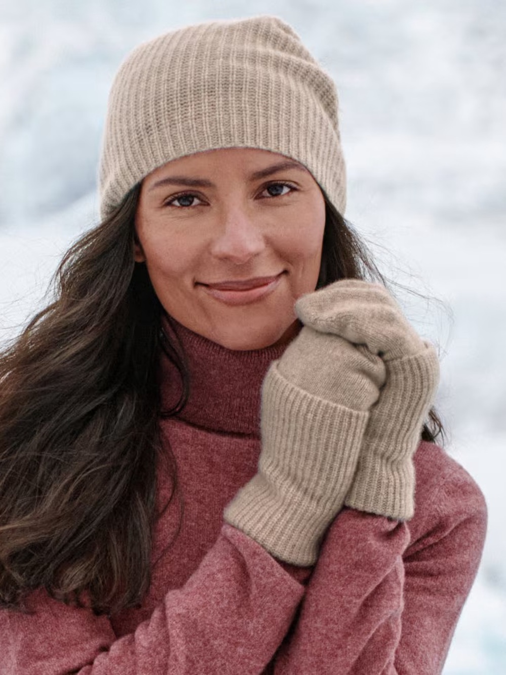Cashmere Ribbed Mittens